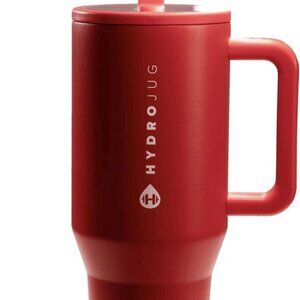 HydroJug Traveler - 32 oz Water Bottle w Handle & Flip Straw - Alumni Red